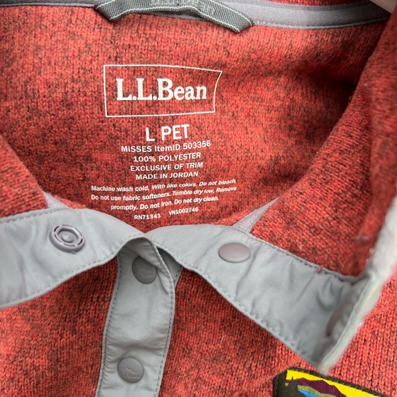 LL Bean knit 1/4 snap pullover - Picture 3 of 4